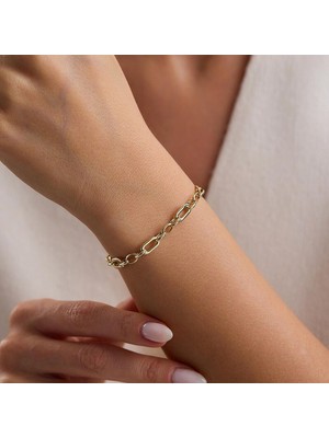 Sembol Gold 14 Ayar Ataç Zincir Altın Bileklik 1,80 Gram 18 cm