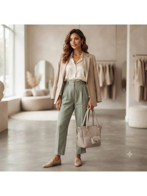 Nas Bag Kadın 2 Li Set Omuz Çantası Kum Victoria