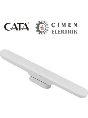 MiraLive Cata Ct 5249 Beyaz Kasa 3W Şarjlı LED Aplik Dokunmatik 3 Renk Modu
