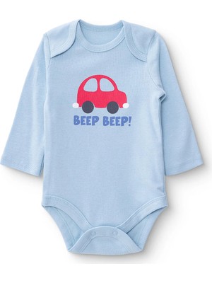 Hellobaby Erkek Bebek Body Zarf Yaka Uzun Kol
