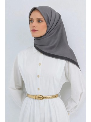 Lesscarves Çift Taraflı Düz Pamuk Ipek Eşarp LS2200