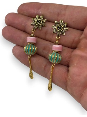 El Yapımı Tasarım Boncuk Küpe Zarif Hediyelik