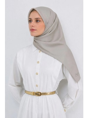 Lesscarves Çift Taraflı Düz Pamuk Ipek Eşarp LS2200