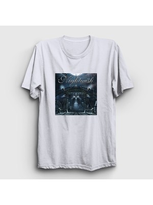 Presmono Unisex Beyaz Imaginaerum Metal Nightwish T-Shirt