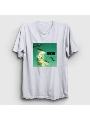 Presmono Unisex Beyaz The Science Of Things Rock Bush T-Shirt