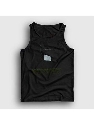 Presmono Unisex Siyah White Flag Rock Normandie Atlet