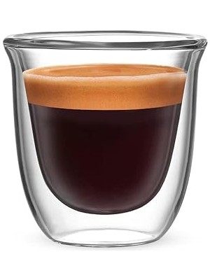 Uravas Store Bialetti - Firenze Çift Duvarlı Cam Bardak 80ML 2'li Set