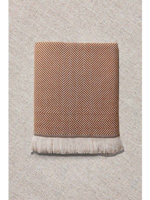 Paşabahçe Çizgi Throw 140X170 cm Hardal, Dekoratif, 1 Adet