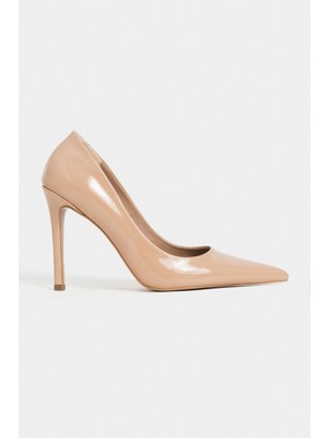 Nişantaşı Shoes Lunara Ten Rugan Sivri Burun Kadın Stiletto