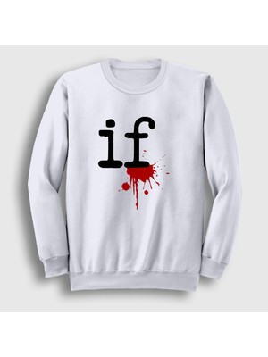 Presmono Unisex Beyaz Logo If Rock Mindless Self Indulgence Sweatshirt