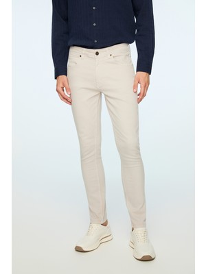 Morven  Erkek Taş Denim 5 Cep Slim Fit Jean Kot Pantolon