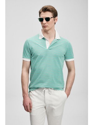 Lufian Landon Smart Erkek Polo Tişört Saks