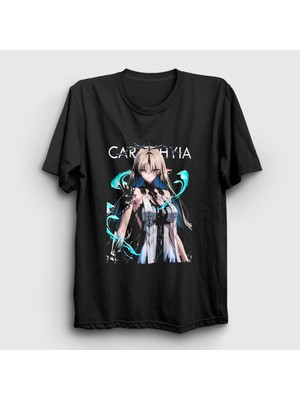 Presmono Unisex Siyah Cartethyia V2 Wuthering Waves T-Shirt