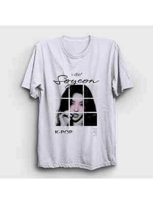Presmono Unisex Beyaz Soyeon K-Pop G I-Dle T-Shirt
