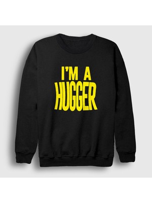 Presmono Unisex Siyah I'm A Hugger Wwe Güreş Bayley Sweatshirt