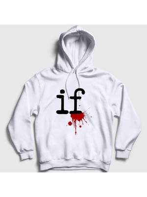 Presmono Unisex Beyaz Logo If Rock Mindless Self Indulgence Kapüşonlu Sweatshirt