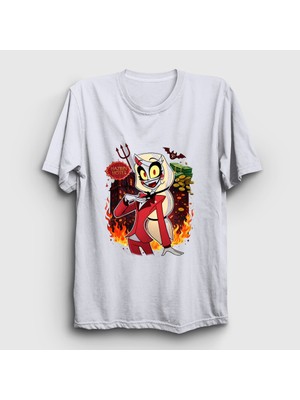 Presmono Unisex Beyaz Charlie Morningstar Hazbin Hotel T-Shirt