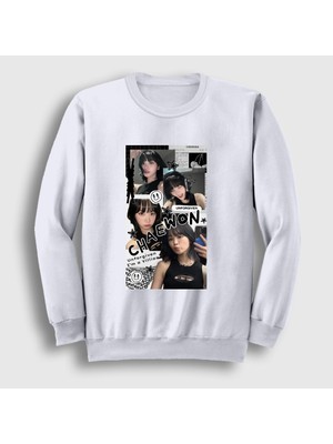 Presmono Unisex Beyaz Kim Chaewon Unforgiven K-Pop Le Sserafim Sweatshirt