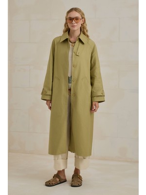 HE-QA Gabardin Trençkot Adaçayı
