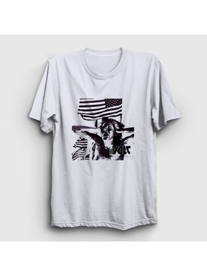 Presmono Unisex Beyaz Supercoolnothing Rock 16VOLT T-Shirt