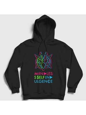 Presmono Unisex Siyah Logo Mindless Self Indulgence Rock Kapüşonlu Sweatshirt