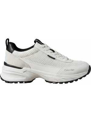 Calvin Klein Erkek Kalın Topuk Deri Bağcıklı Rahat Taban Beyaz Sneaker HM0HM02240-01W