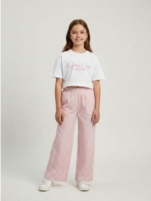 Zekids Kız Çocuk Baskılı Basic T-Shirt