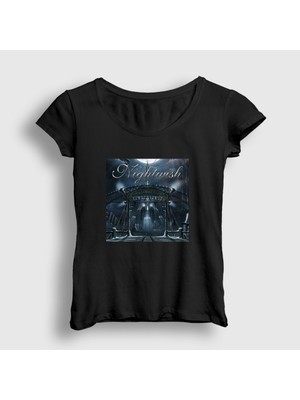 Presmono Kadın Siyah Imaginaerum Metal Nightwish T-Shirt