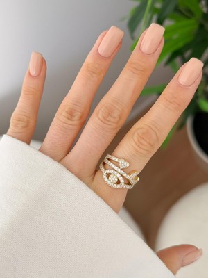 Venüs Design Çelik Taşlı Nazar Yüzük (Ayarlanabilirdir)
