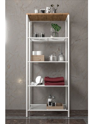 RetoDesign Beyaz 63/30 Çok Amaçlı Raf, Mutfak Rafı , Banyo Düzenleyici Raf 1892B