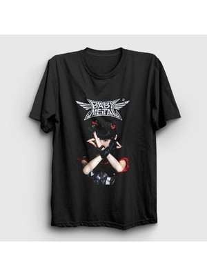 Presmono Unisex Siyah Logo Yuimetal Metal Babymetal T-Shirt