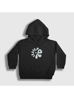 Presmono Unisex Çocuk Siyah Logo Color Outside The Lines K-Pop Cortis Kapüşonlu Sweatshirt