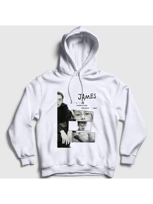 Presmono Unisex Beyaz James K-Pop Cortis Kapüşonlu Sweatshirt
