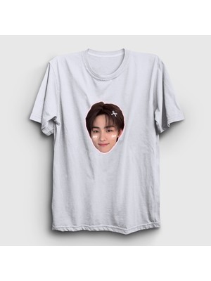 Presmono Unisex Beyaz Seonghyeon V2 K-Pop Cortis T-Shirt