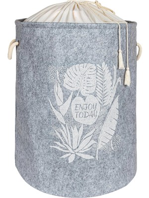 SBN - Store Torbalı ve Kulplu Püskül Detaylı Düzenleyici Çok Amaçlı Organizer Keçe Sepet -03631 ( Lisinya )