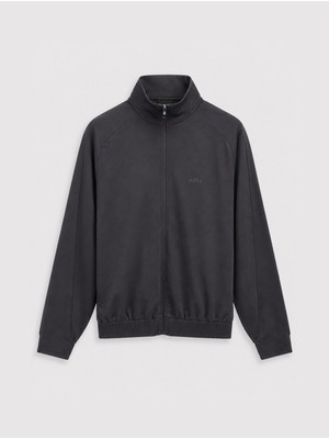 Boss Erkek Normal Kalıp Logo Detaylı Dik Yakalı Kısa Kollu Siyah T-Shirt 50563967-001