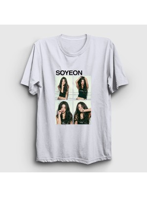 Presmono Unisex Beyaz Soyeon Feel K-Pop G I-Dle T-Shirt
