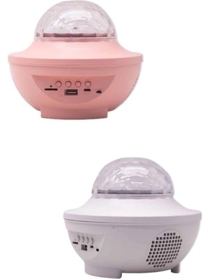 Uravas Store Dönen Işıklı Disko Topu Projektör Müzik Çalarlı Disco Speaker