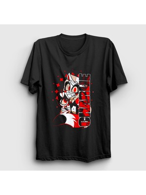 Presmono Unisex Siyah Charlie Morningstar Keekee Hazbin Hotel T-Shirt
