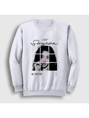 Presmono Unisex Beyaz Soyeon K-Pop G I-Dle Sweatshirt