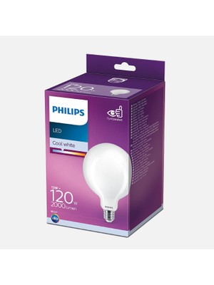 Philips LED Classic G120 Cw Fr 13 W Beyaz E27 LED Ampul, 13.0W