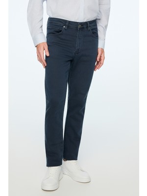 Morven  Erkek Lacivert Denim 5 Cep Dynamic Fit Jean Kot Pantolon