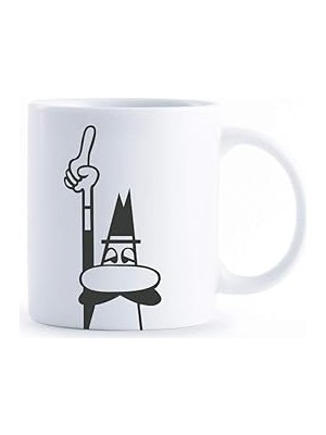 Uravas Store Bialetti - Kupa - Mug - 250ML - Bialetti Ikonik Bıyıklı Adam Desenli - Porselen
