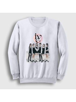 Presmono Unisex Beyaz Poster K-Pop Ive Sweatshirt