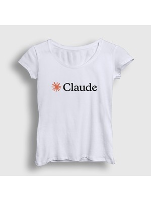 Presmono Kadın Beyaz Logo Star Claude T-Shirt