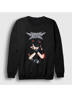 Presmono Unisex Siyah Logo Yuimetal Metal Babymetal Sweatshirt