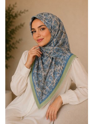 İmaj Butik Vizon Yeşil Pamuklu Soft Eşarp