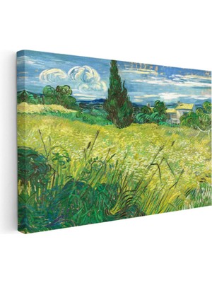 Kanvas Tablo Van Gogh Selvi Ağacı ve Çayır Ressam Tablosu Ev Ofis Duvar Dekoru 35 x 50 Kanvas Tablo 1