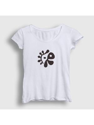 Presmono Kadın Beyaz Logo Color Outside The Lines K-Pop Cortis T-Shirt