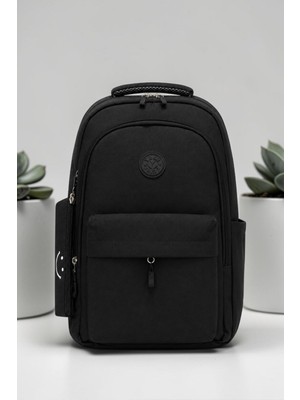 Viatox LSS-2031 Unisex Kalemlikli  Okul Sırt Çantası Öğrenci Günlük Seyahat Tatil Spor Yürüyüş Seyahat Gezi Kamp Günlü Siyah